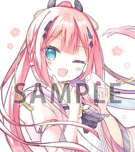 ふむゆん先生描き下ろし複製色紙