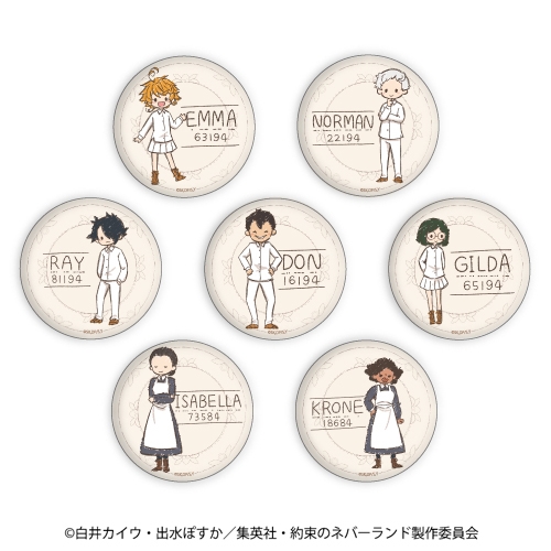 グッズ バッチ 約束のネバーランド 缶バッジ 01 ブラインド 全7種 ゲーマーズ キャラクターグッズ商品の総合通販