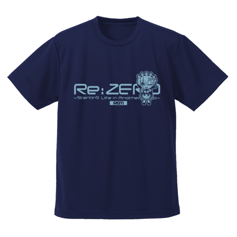 【グッズ-Tシャツ】Re:ゼロから始める異世界生活 レム ドライTシャツ デフォルメVer./NAVY-M