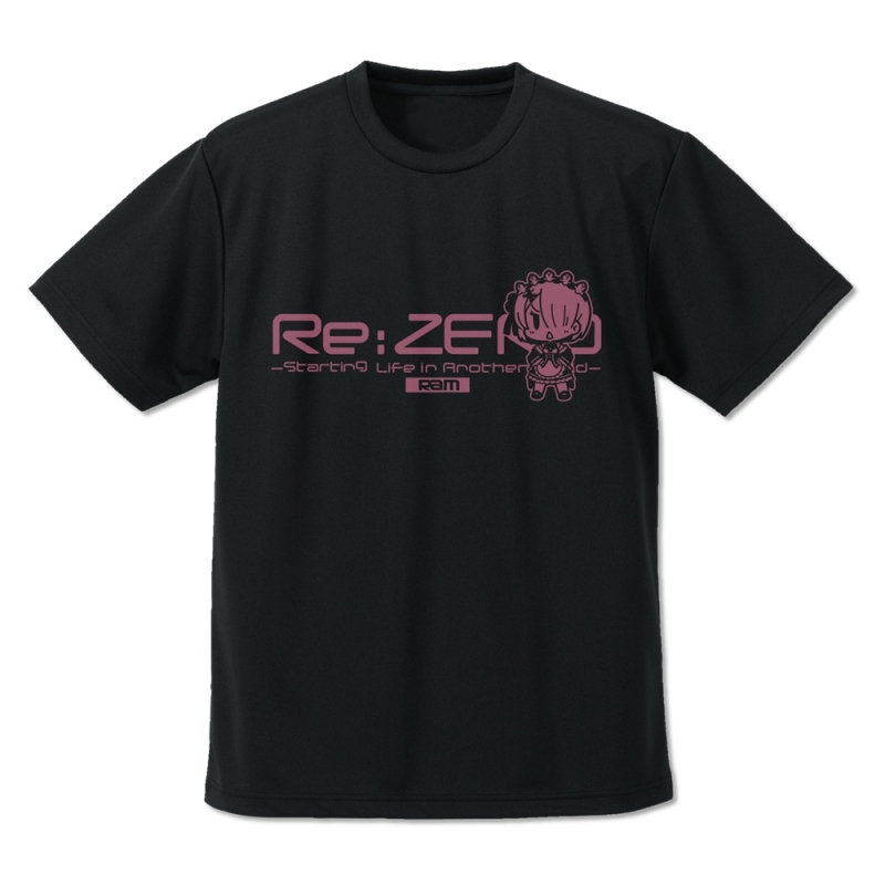 【グッズ-Tシャツ】Re:ゼロから始める異世界生活 ラム ドライTシャツ デフォルメVer./BLACK-L