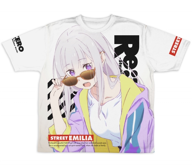 グッズ Tシャツ Re ゼロから始める異世界生活 エミリア 冷感両面フルグラフィックtシャツ ストリートファッションver L ゲーマーズ キャラクターグッズ商品の総合通販