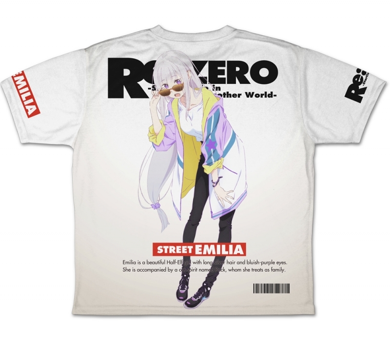 グッズ Tシャツ Re ゼロから始める異世界生活 エミリア 冷感両面フルグラフィックtシャツ ストリートファッションver L ゲーマーズ キャラクターグッズ商品の総合通販