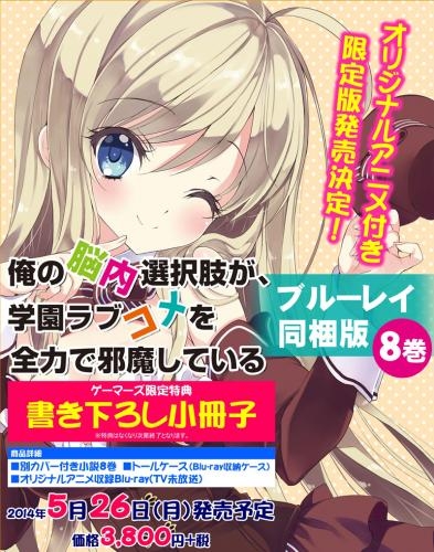 小説 俺の脳内選択肢が 学園ラブコメを全力で邪魔している 8 オリジナルアニメブルーレイディスク同梱版 ゲーマーズ 書籍商品の総合通販