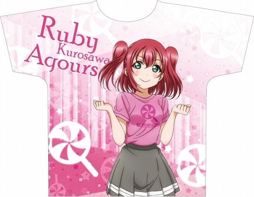 グッズ Tシャツ ラブライブ サンシャイン フルグラフィックtシャツ 黒澤ルビィ アイコンtシャツver ゲーマーズ キャラクターグッズ商品の総合通販