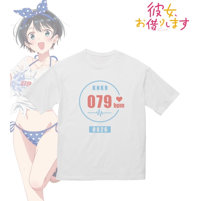 グッズ Tシャツ 彼女 お借りします 描き下ろしイラスト 更科瑠夏 ビーチデートver 着用bigシルエットtシャツユニセックス サイズ L ゲーマーズ キャラクターグッズ商品の総合通販