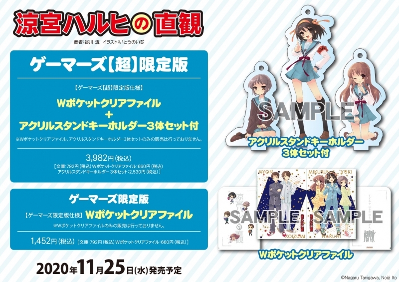 小説 涼宮ハルヒの直観 ゲーマーズ限定版 Wポケットクリアファイル付 ゲーマーズ 書籍商品の総合通販