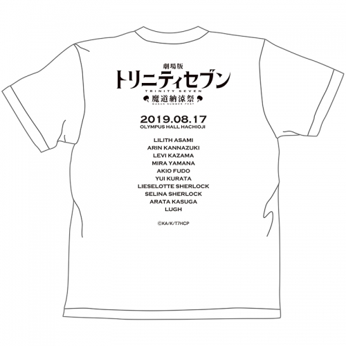 グッズ Tシャツ トリニティセブン スペシャルイベント 魔道納涼祭 Tシャツ リリス アキオ リーゼ 二次受注分 ゲーマーズ キャラクターグッズ商品の総合通販