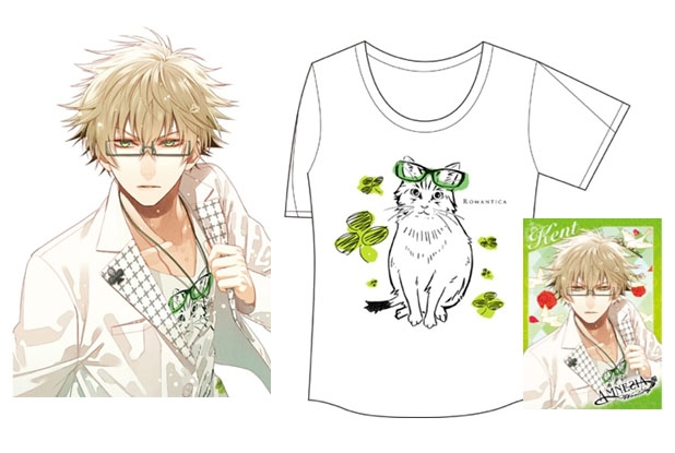 グッズ Tシャツ Amnesia World Romanticaclothes コラボ デザインtシャツ 描き下ろしカード付き ケント L ゲーマーズ キャラクターグッズ商品の総合通販