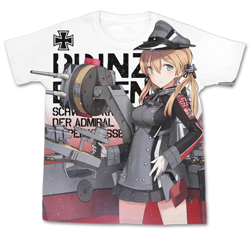 グッズ Tシャツ 艦隊これくしょん 艦これ プリンツ オイゲン フルグラフィックtシャツ White M ゲーマーズ キャラクターグッズ商品の総合通販