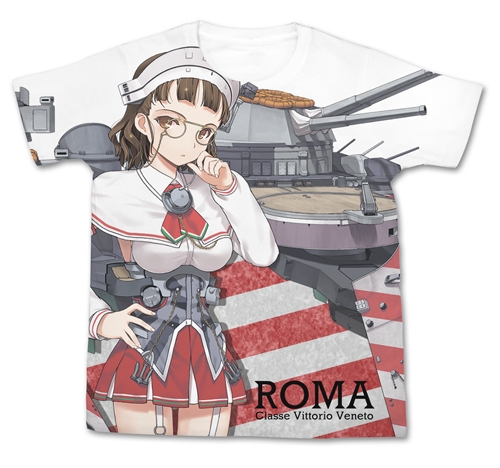 グッズ Tシャツ 艦隊これくしょん 艦これ ローマ フルグラフィックtシャツ White L ゲーマーズ キャラクターグッズ商品の総合通販