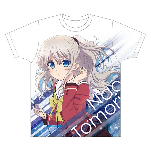 グッズ Tシャツ Charlotte シャーロット 全面フルカラーtシャツ 友利奈緒 L ゲーマーズ キャラクターグッズ商品の総合通販