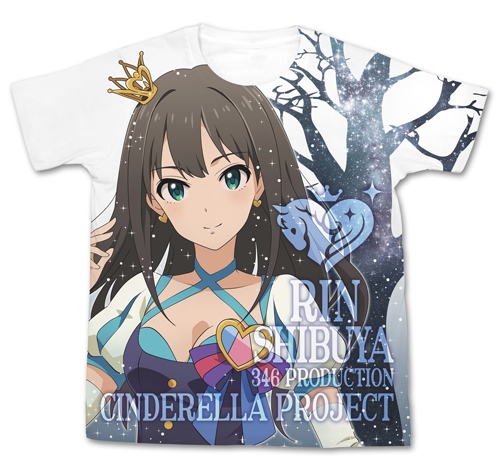 グッズ Tシャツ アイドルマスター シンデレラガールズ 渋谷凛フルグラフィックtシャツ White M ゲーマーズ キャラクターグッズ商品の総合通販