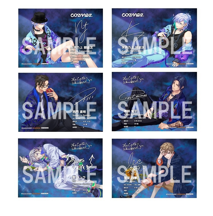 特典一覧 複製サイン入りキャラクタープロフィールカード 全6種 ランダム配布 ゲーマーズ