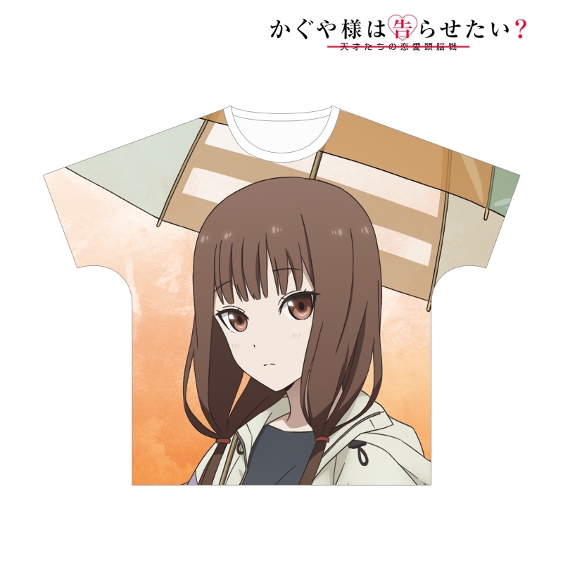 グッズ Tシャツ かぐや様は告らせたい 天才たちの恋愛頭脳戦 描き下ろしイラスト 伊井野ミコ 雨の日のお出かけver フルグラフィックtシャツユニセックス サイズ S ゲーマーズ キャラクターグッズ商品の総合通販
