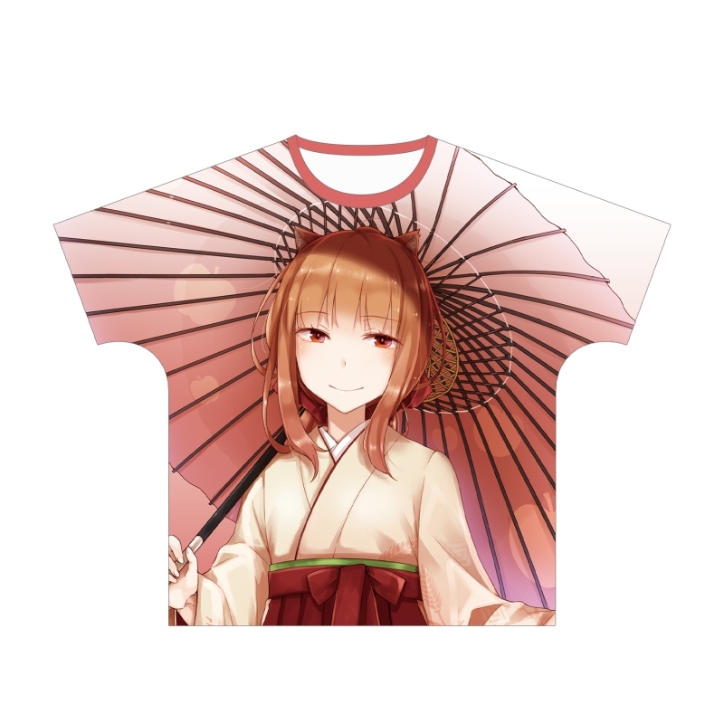 グッズ Tシャツ 狼と香辛料 文倉十先生 描き下ろしイラスト ホロ 袴ver フルグラフィックtシャツユニセックス サイズ M ゲーマーズ キャラクターグッズ商品の総合通販
