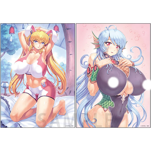 【D-7】2Lブロマイドセット(サイン本抽選シリアル付き) スポーツうさぎ娘&人魚