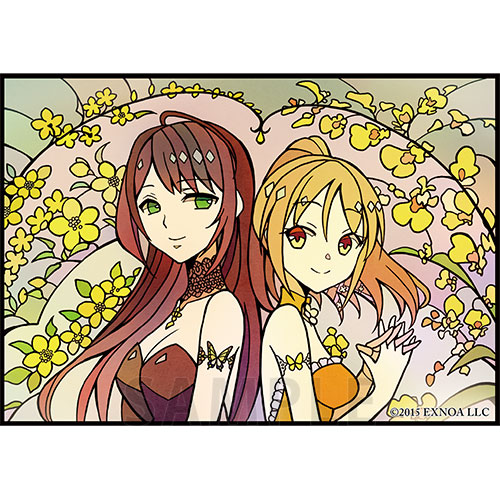 フラワーナイトガール アクリルアート ヤマブキ×オンシジューム