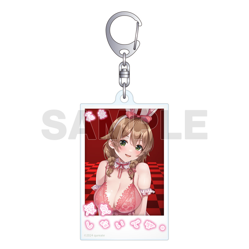 「バニーガーデン」 チェキ風アクリルキーホルダー 花奈