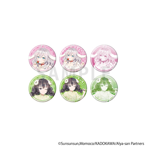 ホログラム缶バッジ(57mm)「時々ボソッとロシア語でデレる隣のアーリャさん」01/フルーツ×アニマルver.　ブラインド(全6種)(描き下ろしイラスト)