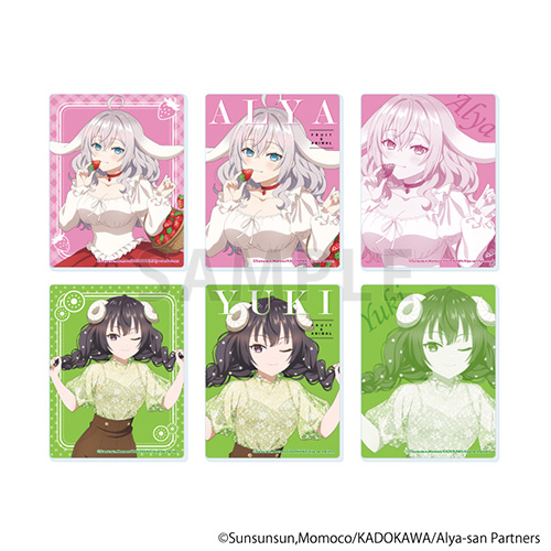 アクリルカード「時々ボソッとロシア語でデレる隣のアーリャさん」02/フルーツ×アニマルver.　ブラインド(全6種)(描き下ろしイラスト)