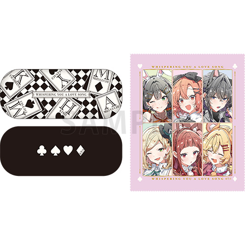 メガネケース&クロスセット（ホワイト×ブラック）