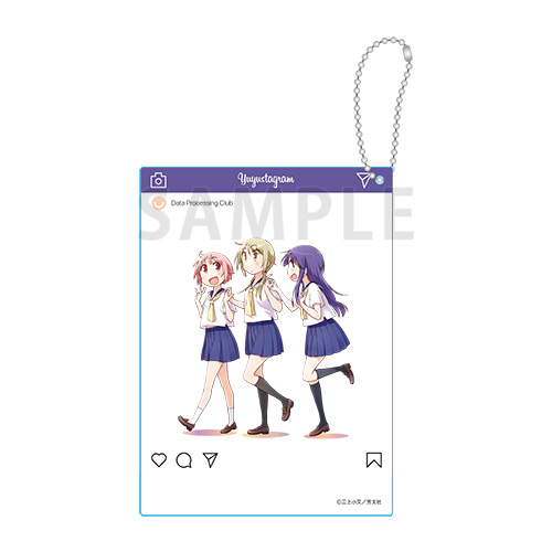 ゆゆ式　アクリルカード ゆずこ、緑、唯