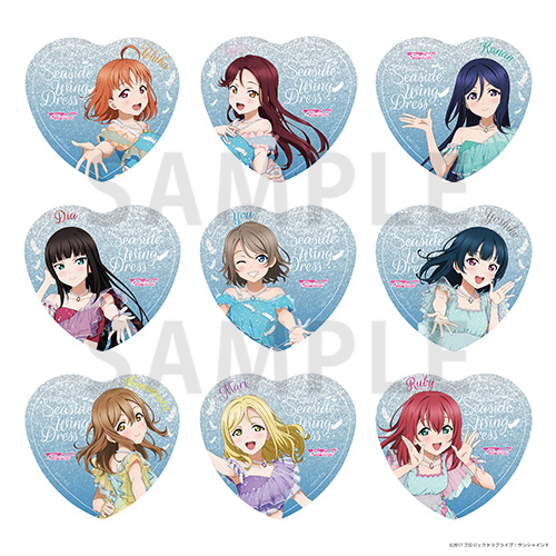 ラブライブ！サンシャイン!!Aqours Seaside Wing Dress海のキラめき缶バッジ（全9種）
