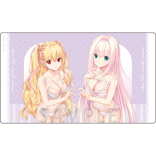 ラバーデスクマット　理子&リサ　ボンテージランジェリー ver.