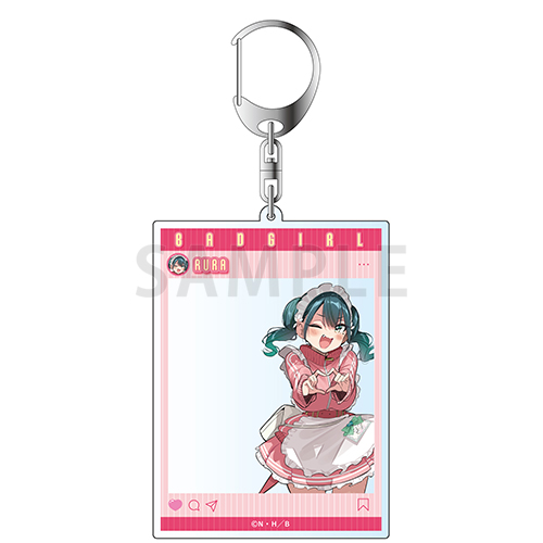 SNS風アクリルキーホルダー　瑠璃葉るら　ジャージメイド ver.