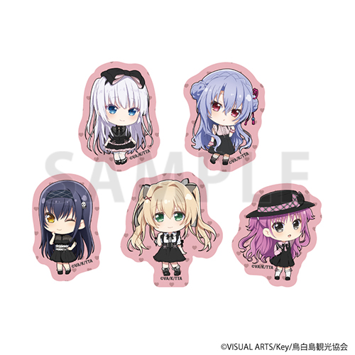 フレークシール(5種セット)「TVアニメ『Summer Pockets』」01/ダークガーリーver. 集合デザイン(ミニキャライラスト)