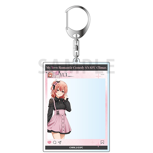 SNS風アクリルキーホルダー　由比ヶ浜結衣　サブカルファッション ver.