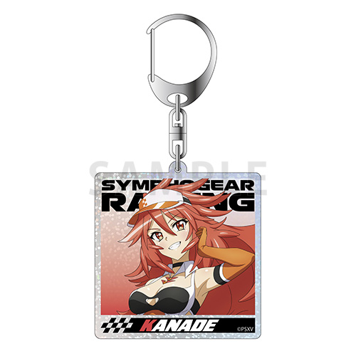 ホログラムアクリルキーホルダー　天羽 奏　SYMPHOGEAR RACING ver.