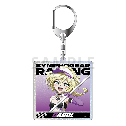 ホログラムアクリルキーホルダー　キャロル・マールス・ディーンハイム　SYMPHOGEAR RACING ver.