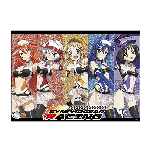 ミニアクリルアート　響&翼&クリス&奏&未来　SYMPHOGEAR RACING ver.