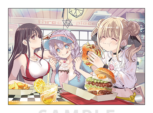 飯テロ系グラドルは我慢できない!?　ミニアクリルアート　大降田英子&熱海静&徳夫満月