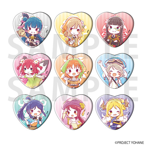ハート型缶バッジ「幻日のヨハネ -SUNSHINE in the MIRROR-」01/トレーディング(全9種)(グラフアートイラスト)